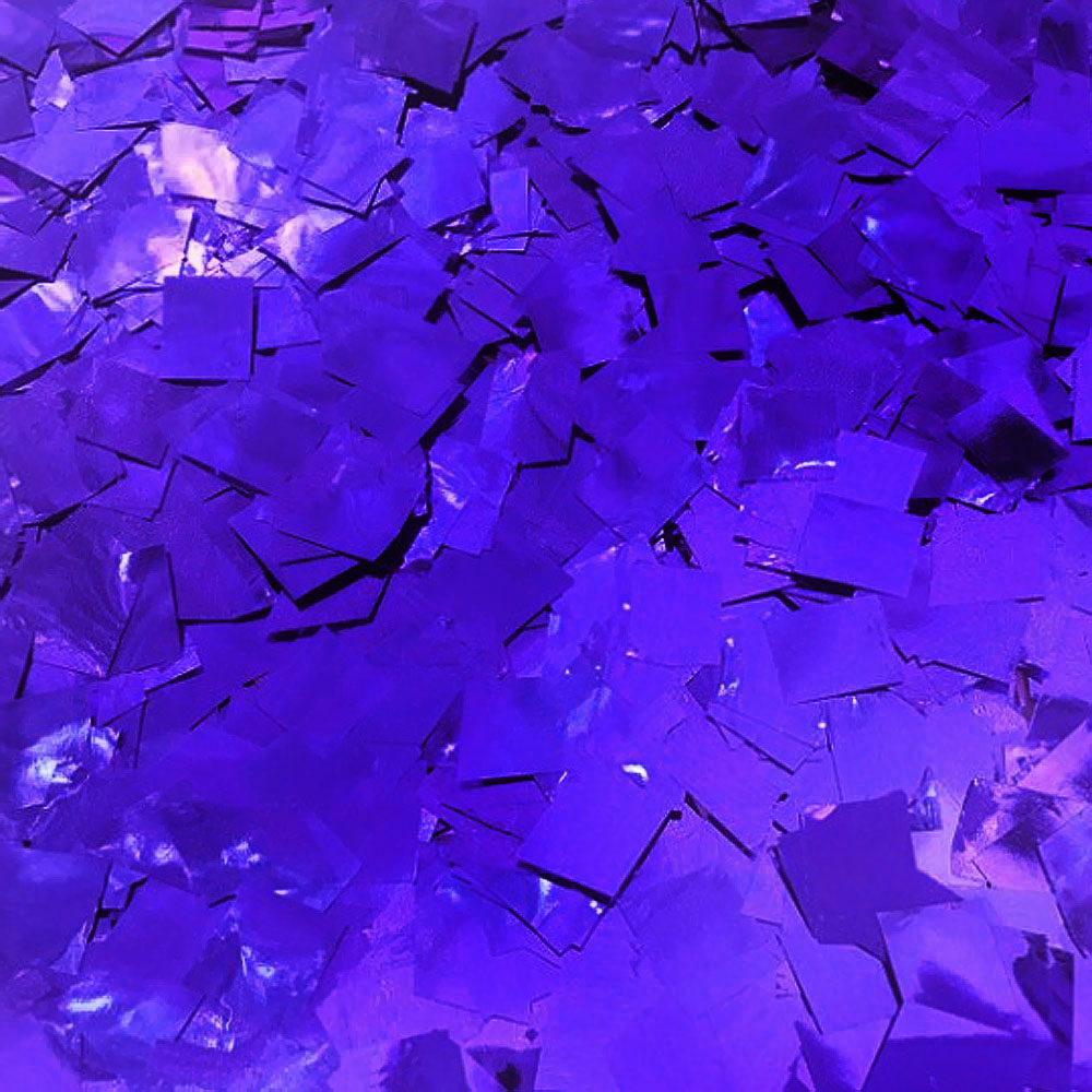 Бумага для шоу Конфетти фольгированная цветная фиолетовая